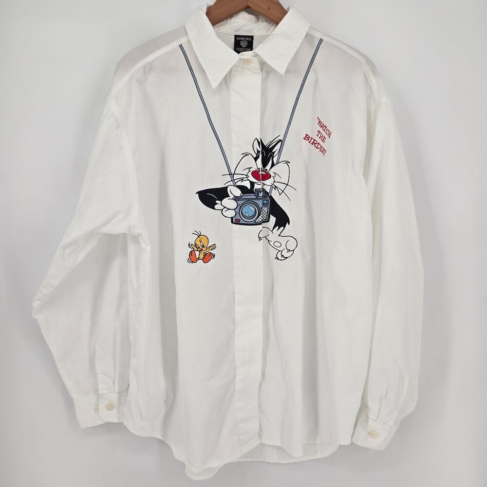 Looney Tunes Sylvester & Tweety “Watch the Birdie” Shirt WB Studio Store XL